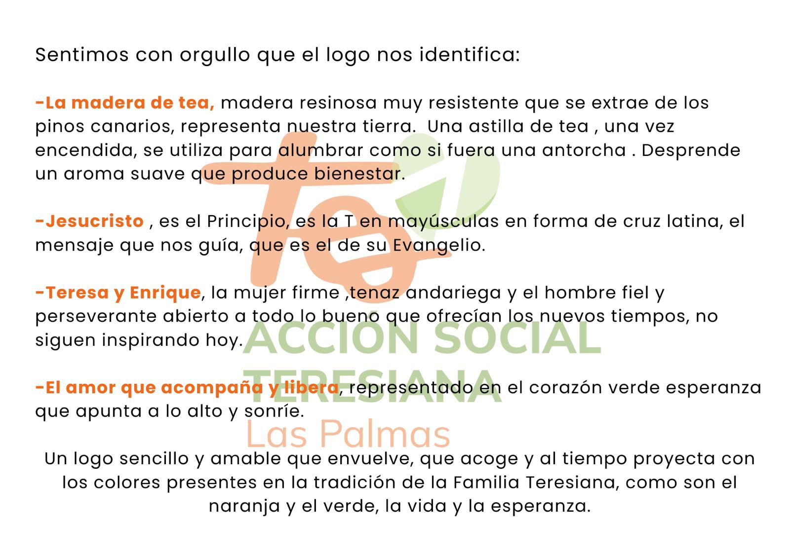 Significado del logo de la Asociación Canaria Teresiana de Acción Social TEA